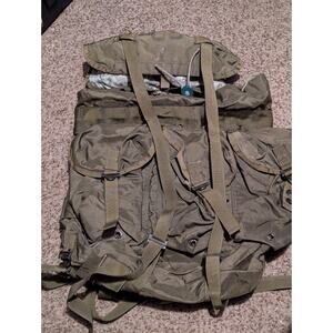 Vintage ALICE Style Military Field Pack Rucksack Backpack OD Green Nylon